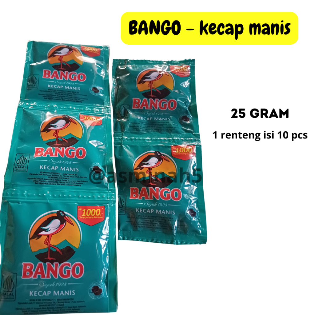 

BANGO - kecap manis / 1 renceng / 25 gr