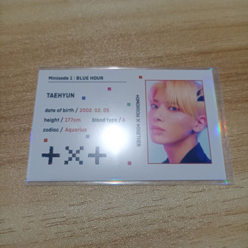 TXT MINISODE 1 BLUE HOUR VR VER ID CARD PC PHOTOCARD SOOBIN YEONJUN BEOMGYU TAEHYUN HUENINGKAI