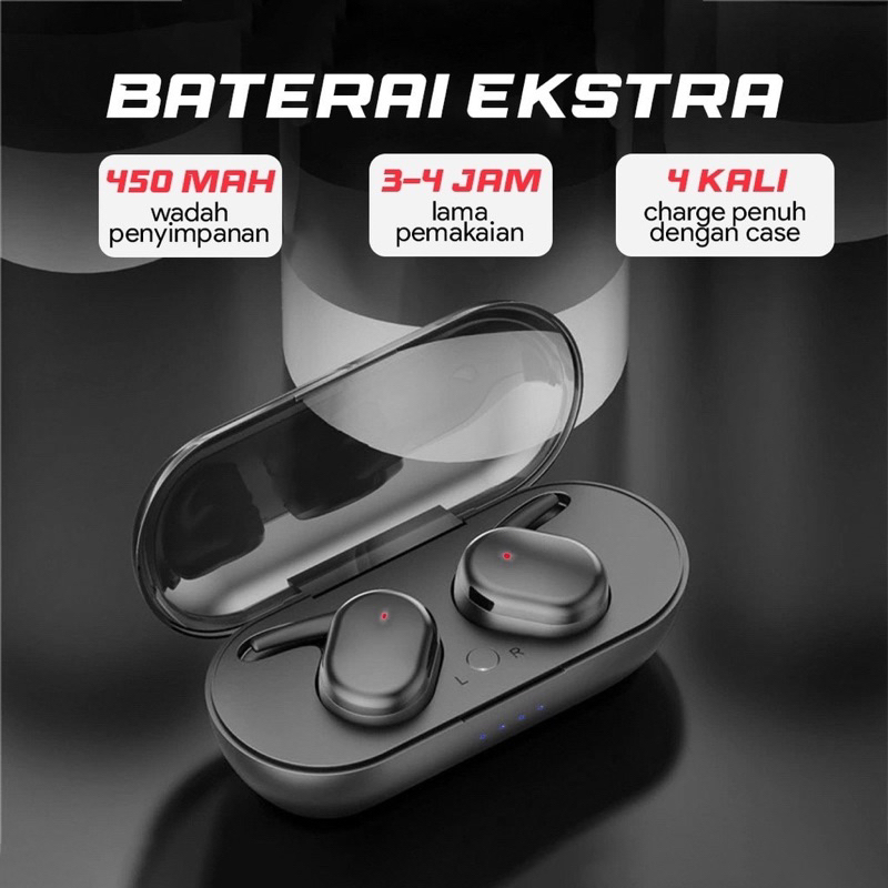 Y30 TWS Bluetooth Headset Bluetooth TWS Dengan Mikrofon 5.2 Earphone Bluetooth TWS HiFi Stereo Water