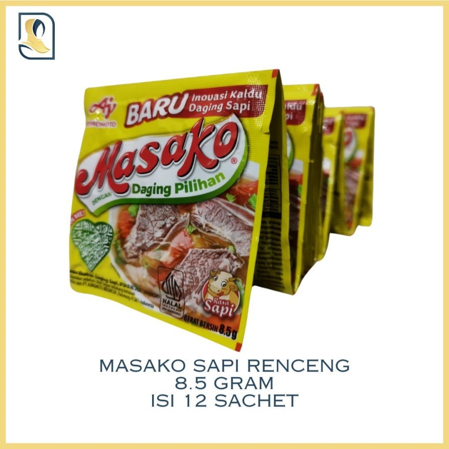 

Masako sapi 1 renceng 12 sachet