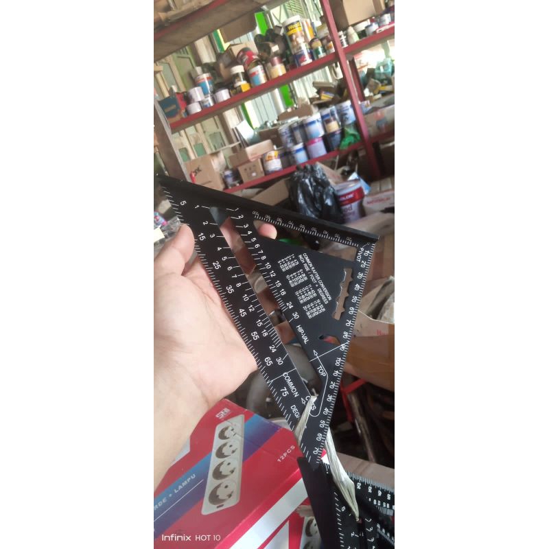 

Penggaris siku sudut 7 inch solid siku drajat speed square