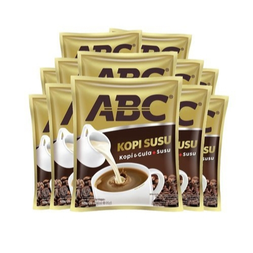 

KOPI SUSU ABC ( KOPI + GULA + SUSU ) 31 GR / PER RENCENG 10 PCS