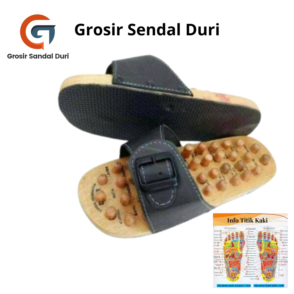 Sandal Refleksi Kesehatan Sendal Kayu Rematik Sandals Akupuntur Bakiak Duri Terapi Reumatik Repleksi