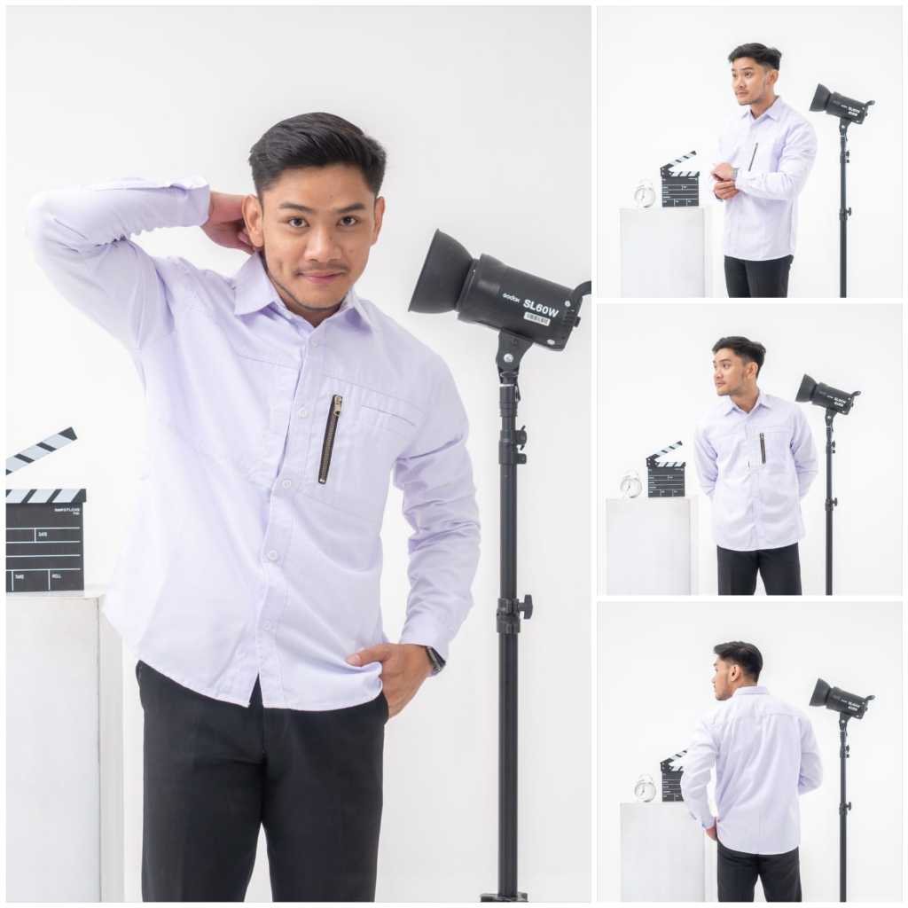 KEMEJATACTICALzipper/KEMEJA PUTIH PRIA LENGAN PANJANG/kemeja tactical outdoor/kemeja lapangan - KEME