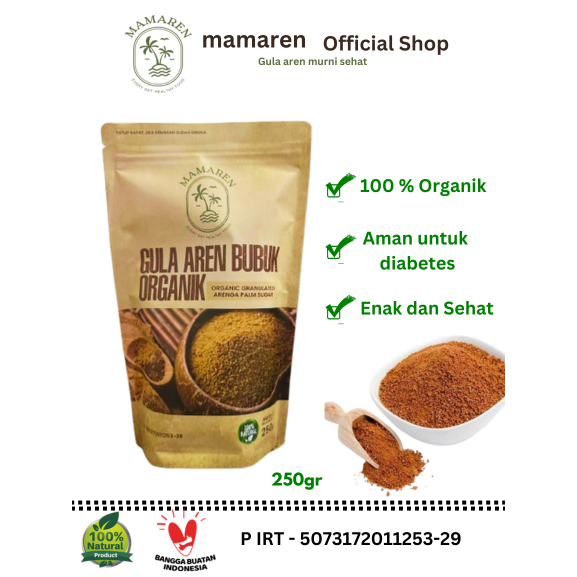

Gula Aren Bubuk Semut Palm Sugar Organik Premium