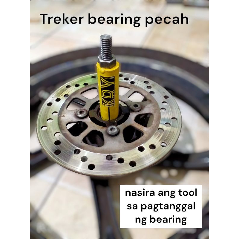 treker bearing remuk,treker bearing pecah  nasira ang tool sa pagtanggal ng bearing