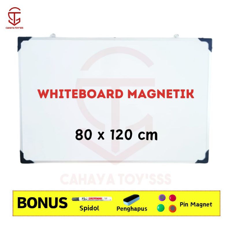 

Papan Tulis Whiteboard Magnetik 80 × 120 cm