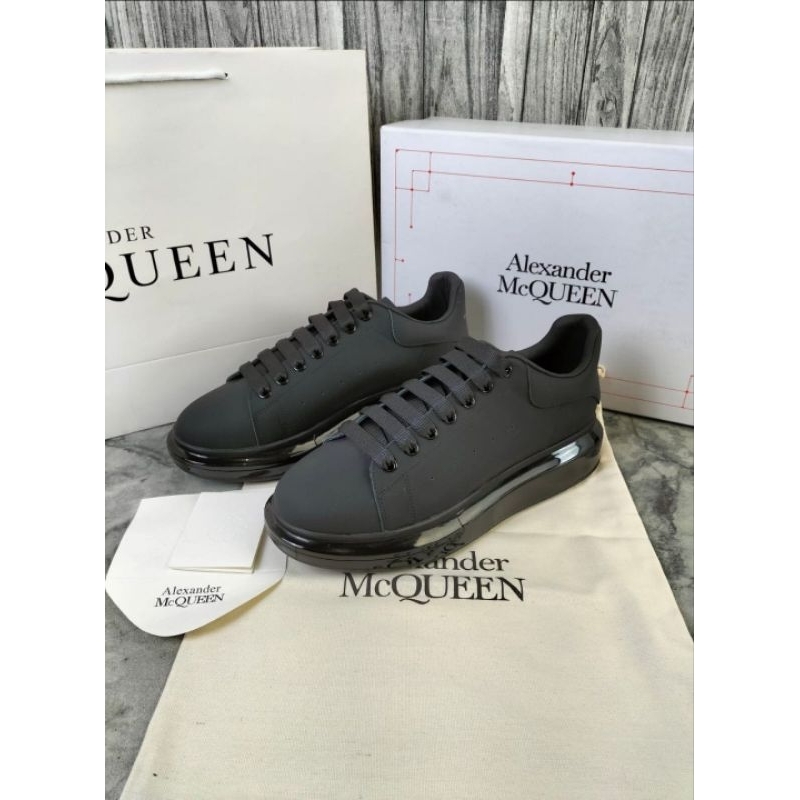 SEPATU SNEAKER PRIA ALEXANDER MCQUEEN HITAM IMPORT MIRROR 385