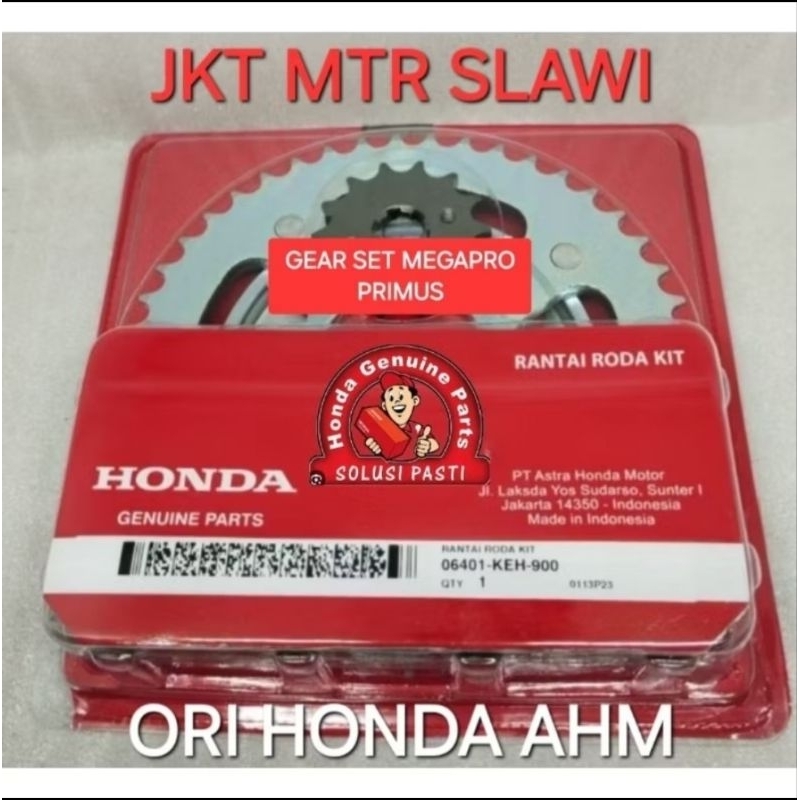 gear set megapro primus, gear set megapro 2009, gl pro neotech asli honda ahm, ori honda