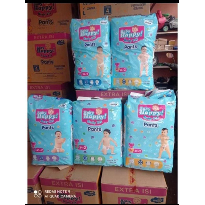 Baby happy baby happy popok celana happy active pants  M20/L20/XL20/XXL18/S38+2/M32/L28/XL26/XXL24