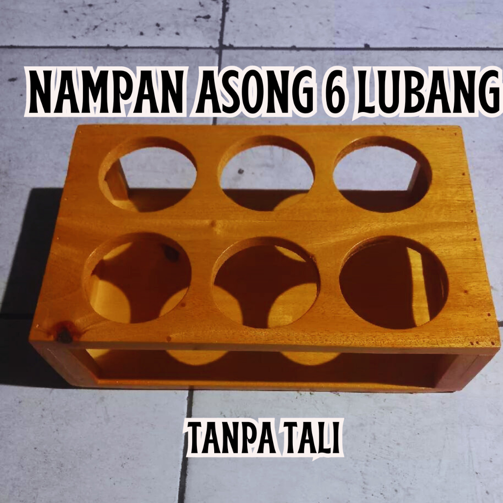 Tempat Asongan Nampan Asong Gelas 6 lubang Jualan Minuman Rak botol
