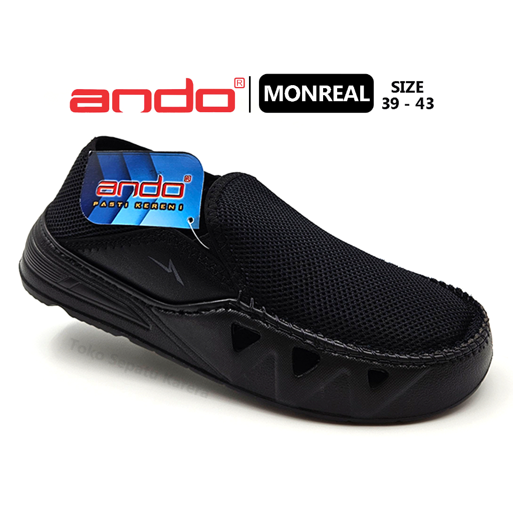 Sepatu Sandal Anak Laki Laki – Sepatu Sandal Pria Dewasa – ANDO – MONREAL – Size 39-43 – Slip On