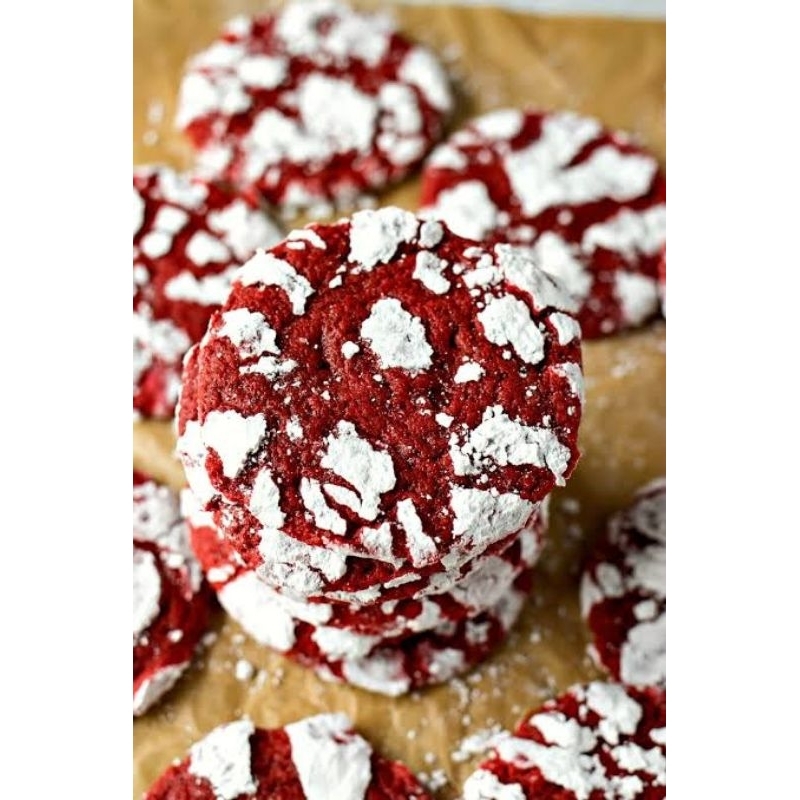 

Cookies Coklat/Cookies Red Velvet/Brownies Cookies/Cookies crinkle red velvet/Crinkle Cookies