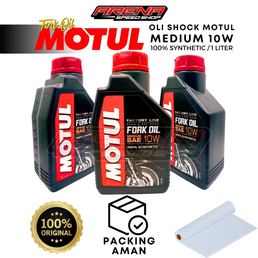 MOTUL Fork Oil MEDIUM SAE 10W 1L Synthetic Oli Shock Depan Rebound Oli Shok Motul 1 Liter Original