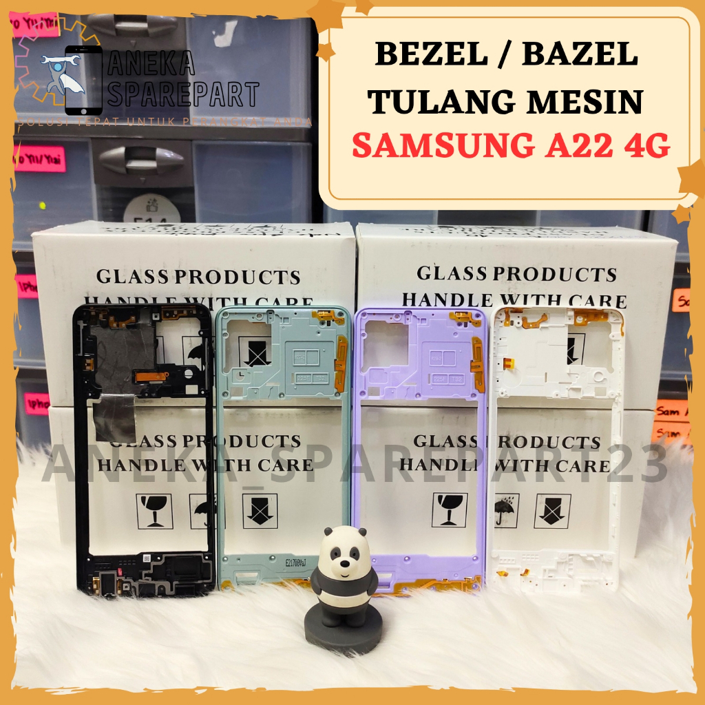 SAMSUNG A22 4G TULANG TENGAH BEZEL - RANGKA TUTUP MESIN BAZEL MIDLE GALAXY A22 4G