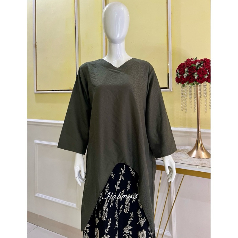 blouse /tunik kaftan atasan wanita mewah bahan  viscose