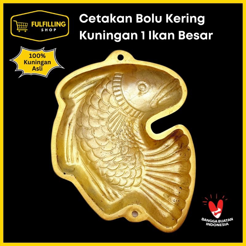 CETAKAN BOLU KERING/ BOLU JADUL KUNINGAN 1 IKAN BESAR
