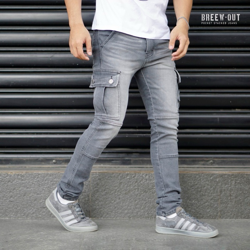 805 DENIM Jeans Cargo / Cargo jeans / Celana Jeans Cargo Pria / Celana Cargo Jeans Panjang Pria