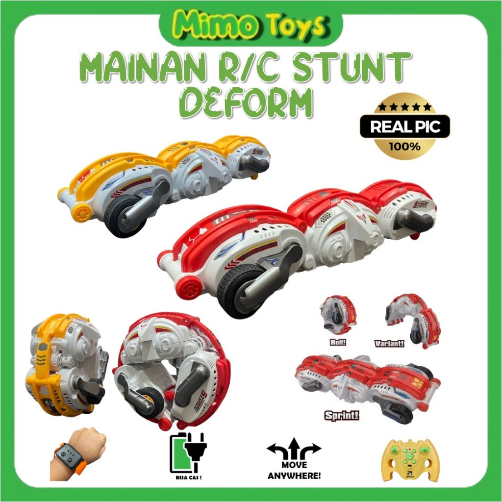 MAINAN ANAK MOBIL REMOTE CONTROL RC STUNT DEFORM MOBIL REMOTE CONTROL STUNT CAR