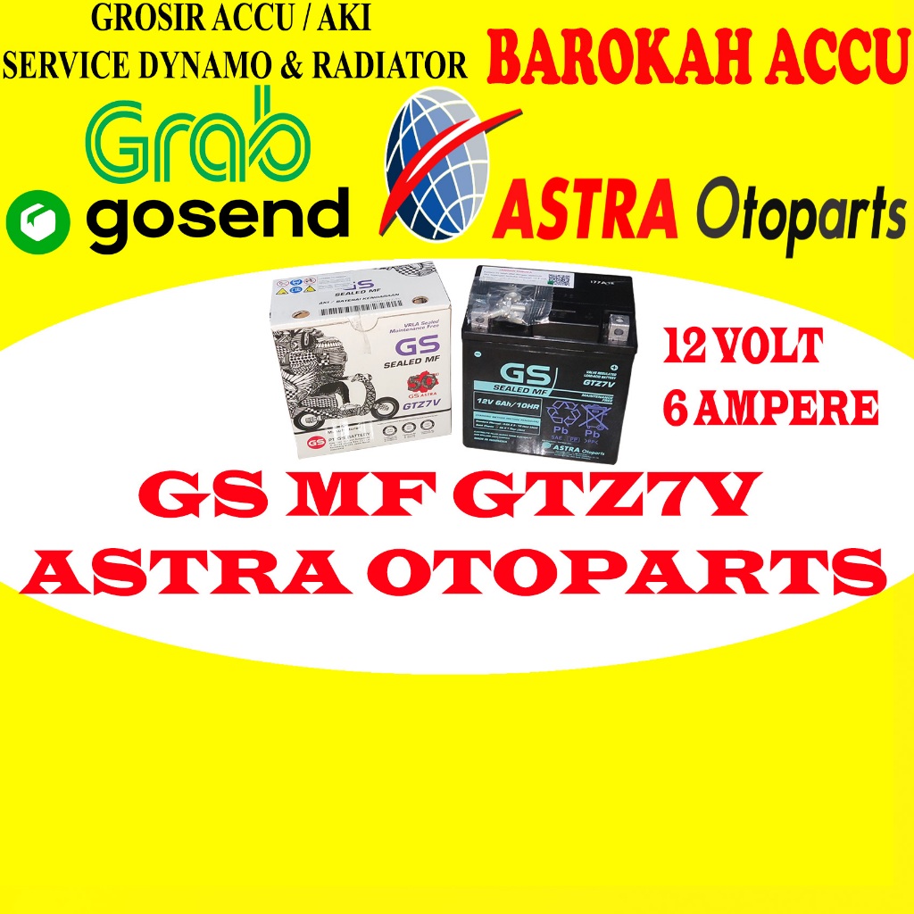 AKI MOTOR GS MF GTZ7V , 6 AH ASTRA OTORPARTS