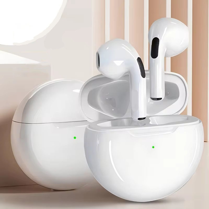Pro 6 TWS Bluetooth Earphone Android with Mic HiFi Stereo Touch Earbuds Bluetooth Headset Bass Sport