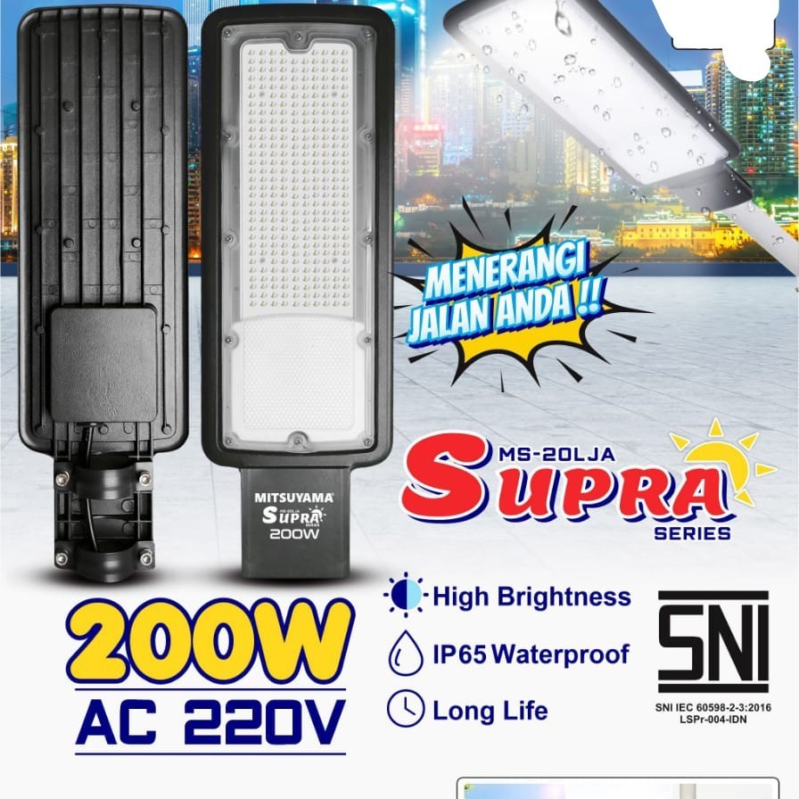 MITSUYAMA LAMPU JALAN PJU LED 200 WATT IP65 CAHAYA PUTIH