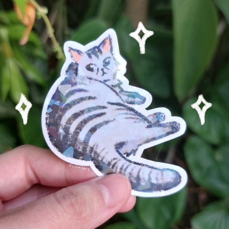 

Grey Cat Sticker Original by Otimiland
