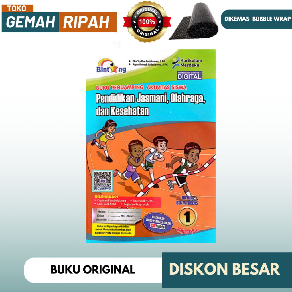 PJOK PENERBIT BINTANG KELAS 1 SEMESTER 1 / PENDIDIKAN JASMANI OLAHRAGA DAN KESEHATAN PENERBIT BINTAN