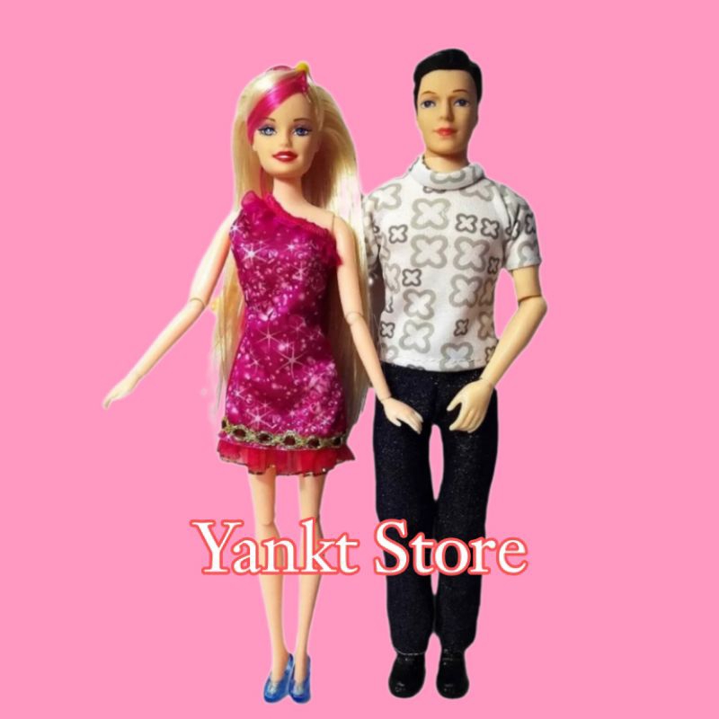 Boneka Berbi Sepasang Bisa Ditekuk