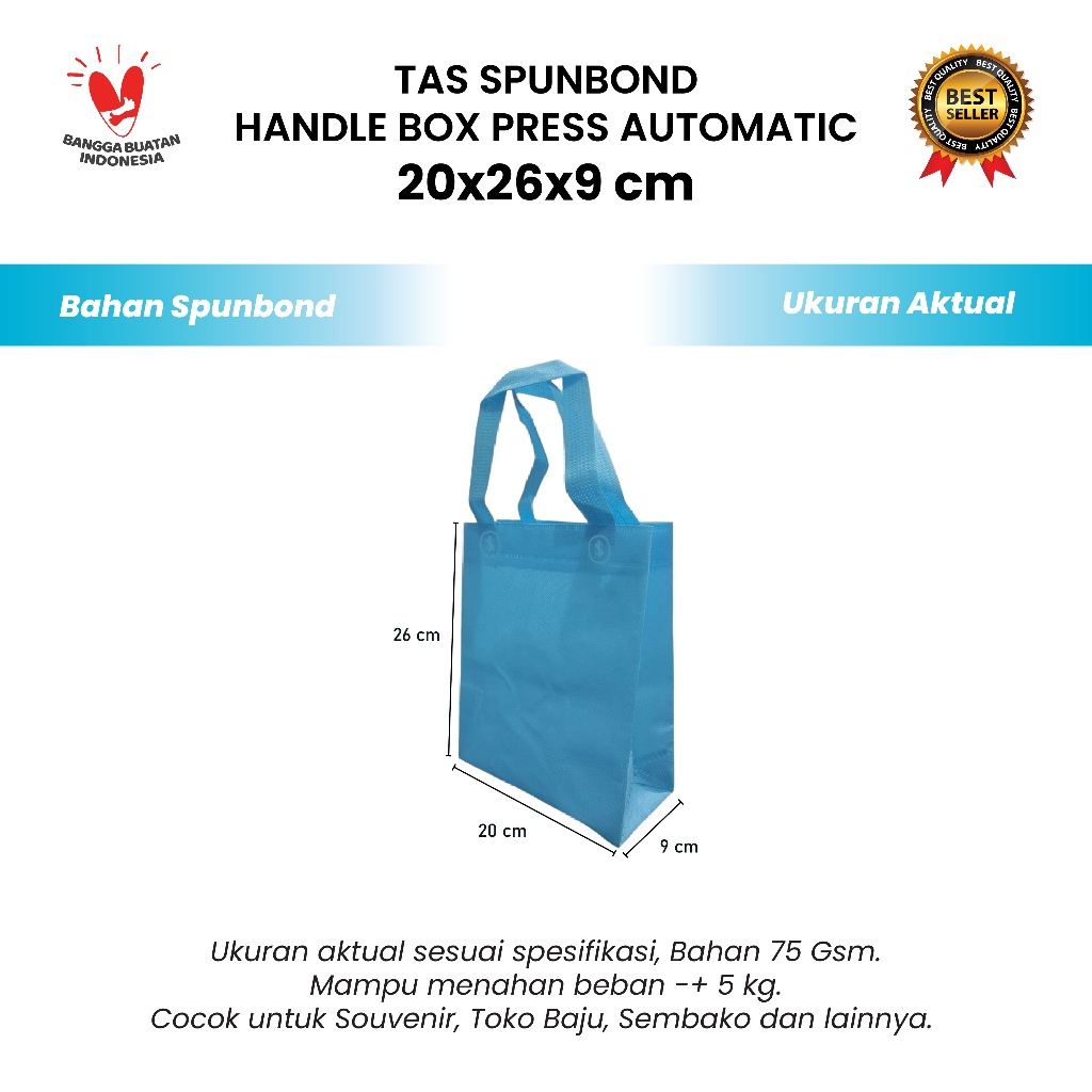 

Tas Spunbond FMB HBPA 20x26x9 (75 Gsm) - Spunbond Goodie Bag Polos