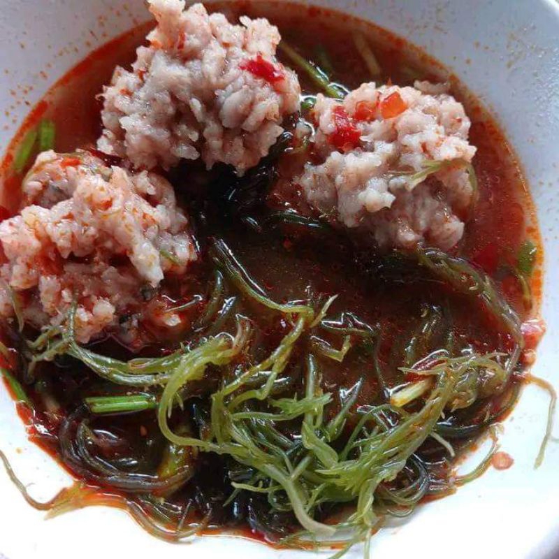 

Baso ikan tenggiri/Baso ikan kuah merah jumbo/isi 5 Baso ikan jumbo/Baso ikan kuah merah rumput laut