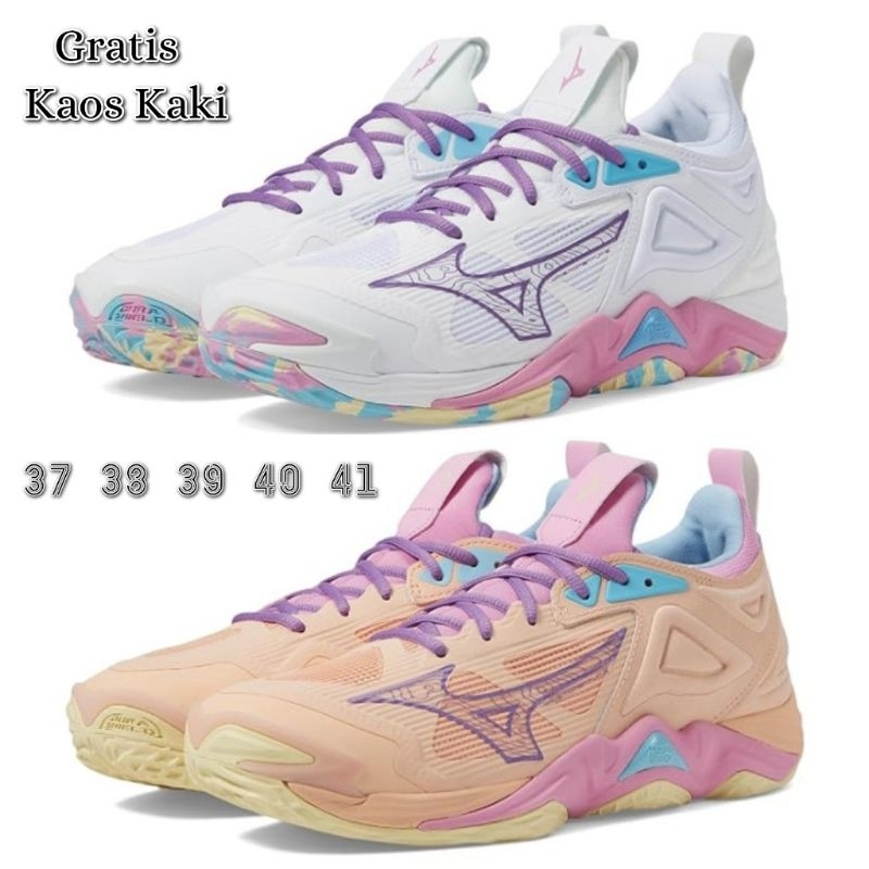 Mizuno Wave Momentum 3 Low  / Mizuno Momentum 2 Grade Ori / Sepatu Voli Mizuno / Sepatu Volly Wanita