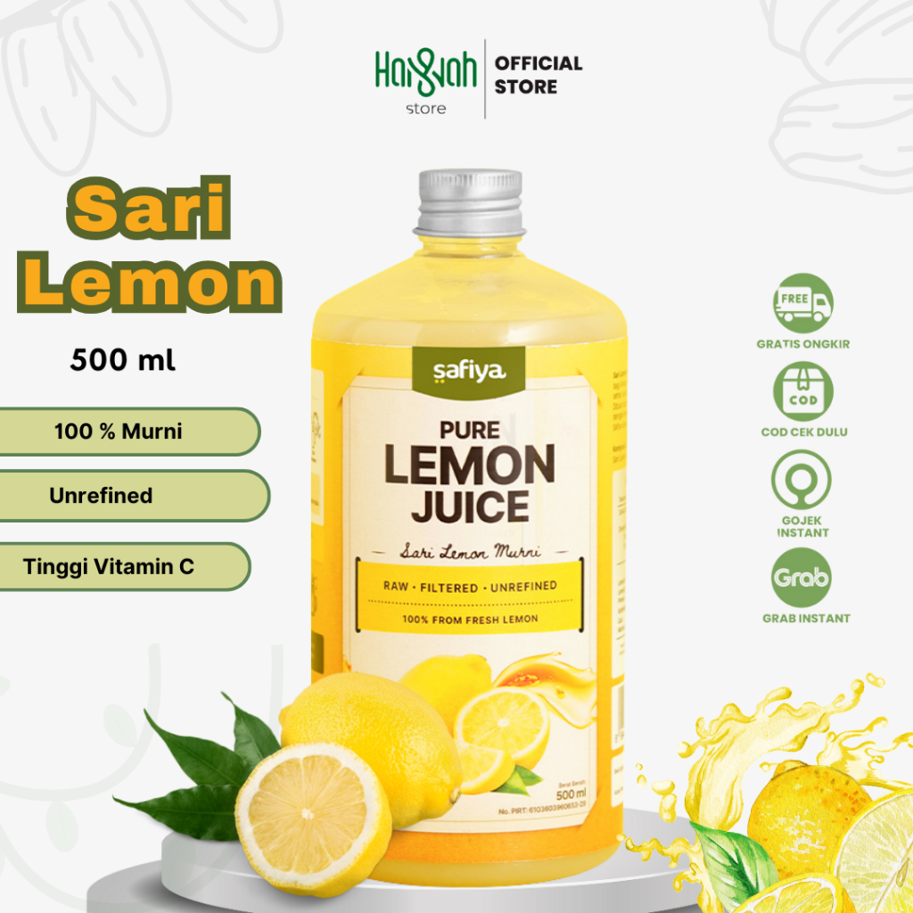 

Sari Lemon Safiya 500 ml - Pure Sari Lemon Murni Fresh 100% Asli Premium