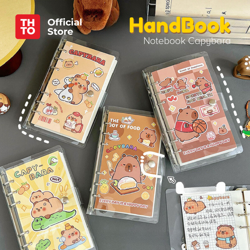 

THTO Hand Book Notebook Capybara Binder Cute Creative Simple Hadiah Souvernir Stationery Alat Tulis A132