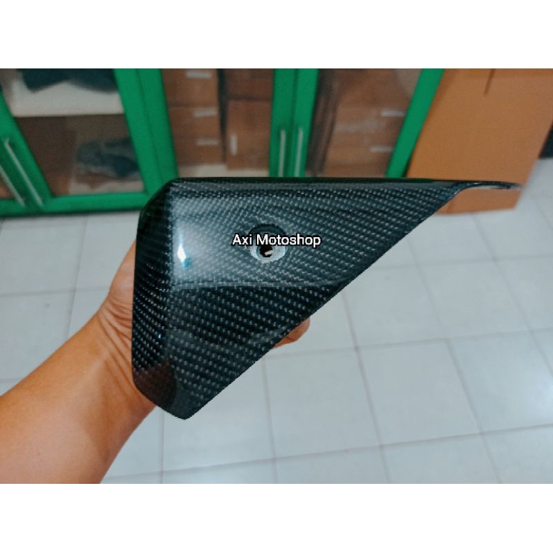 Garnish Muffler Carbon Kevlar Honda PCX 160 Carbon Kevlar Garnish Knalpot Carbon Kevlar PCX 160 Carb