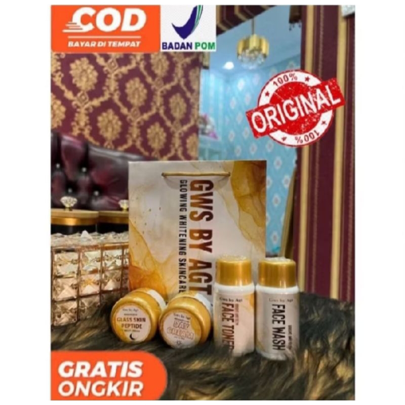 GWS Gold By AGT/krim Gws by Agt/paket Gws/paket skincare Gws+ free hadiah random (BPOM dan dijamin o