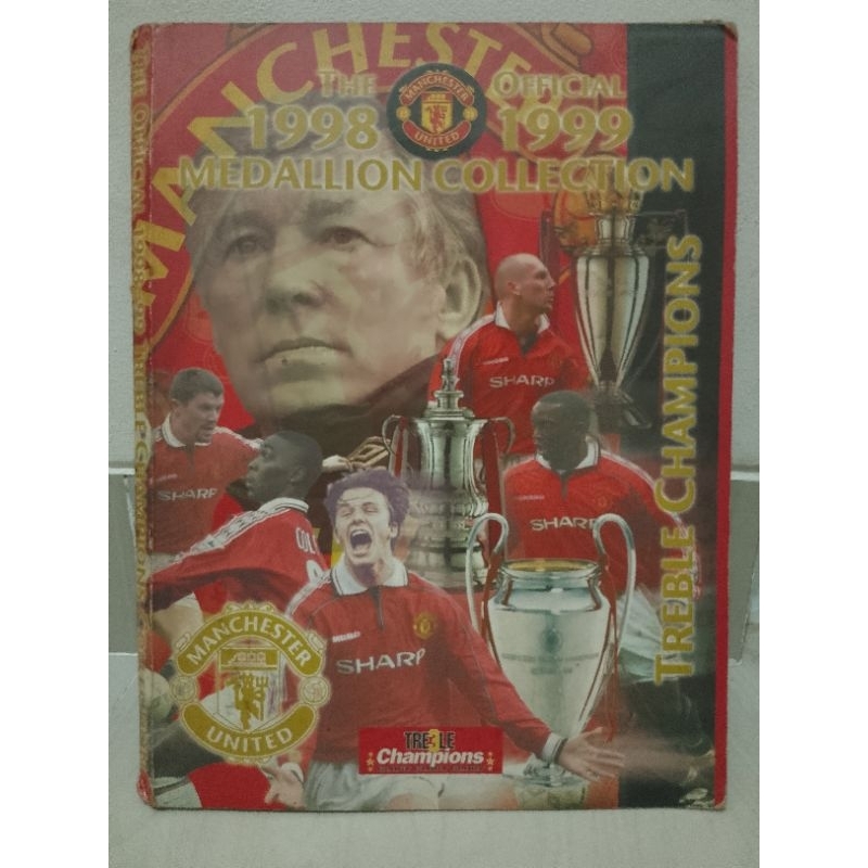Medallion Collection Treble Champions Manchester United 1998 - 1999 Coin MU koin Man Utd