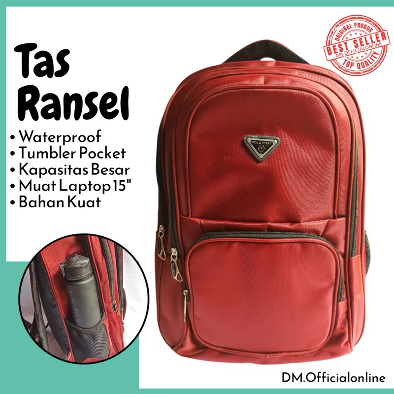 Backpack Tas Ransel Polo Port Original 100% Polo Tas Ransel Sekolah Pria Tas Ransel Kuliah Tas Ranse