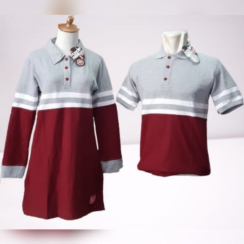 Unclewest Wangki 678 dan Tunik MS 678 Bahan Lacos Warna Maron Com Abu Misty