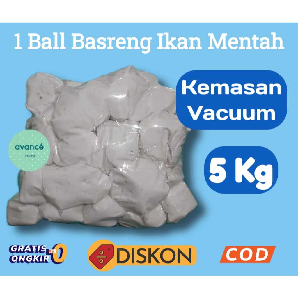 5 Kg Basreng Ikan Mentah Bandung Kemasan Vacuum