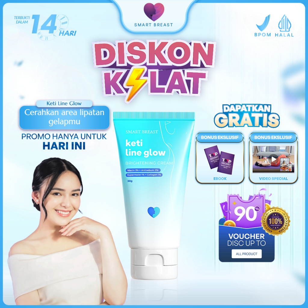 PROMO FS Smart Breast Keti Line Glow Brightening Cream | Pemutih Ketiak, Selangkangan, Siku, Lutut d