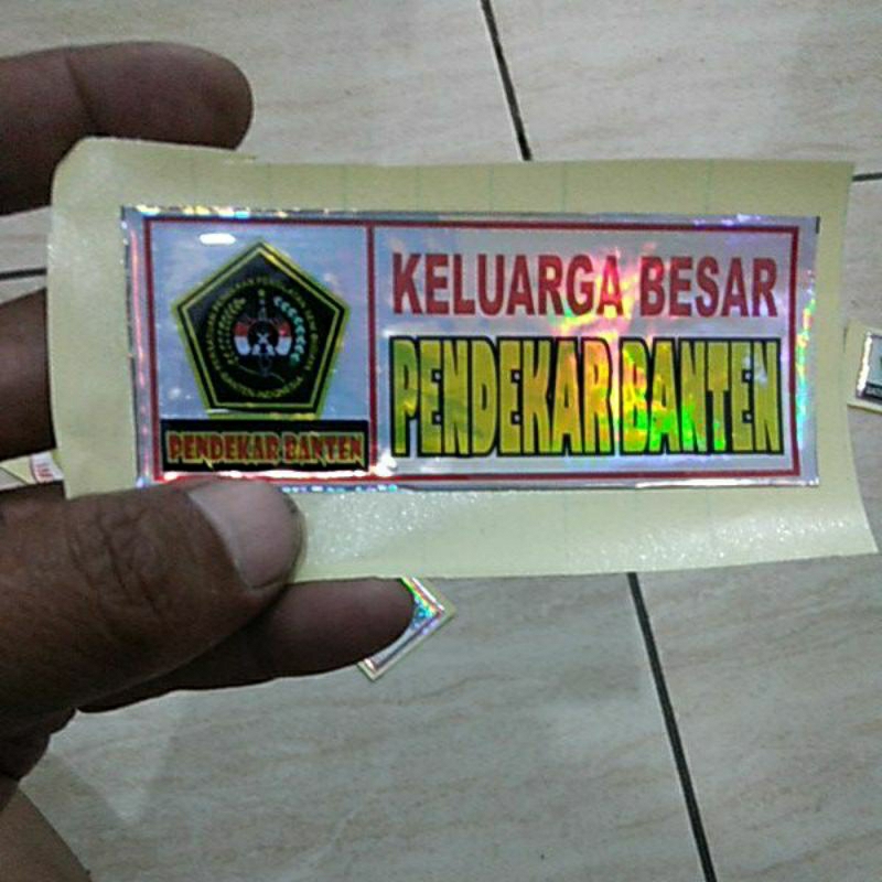 stiker resin timbul hologram pendekar banten