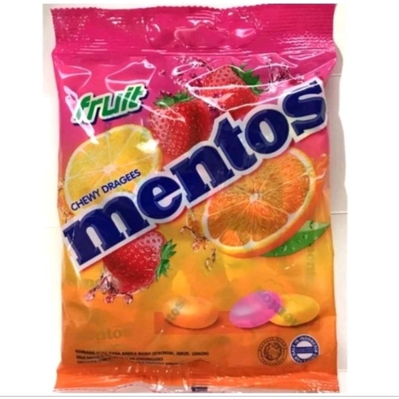 

Permen Mentos Fruit Isi 50 Butir 135gr - Mentos Permen 135gr