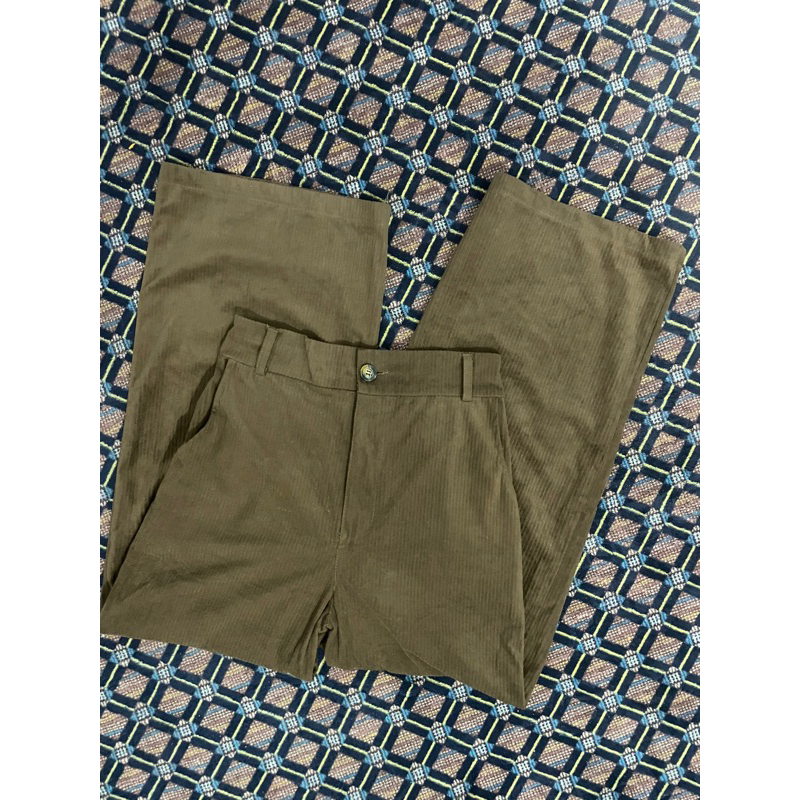 Celana kulot coklat corduroy