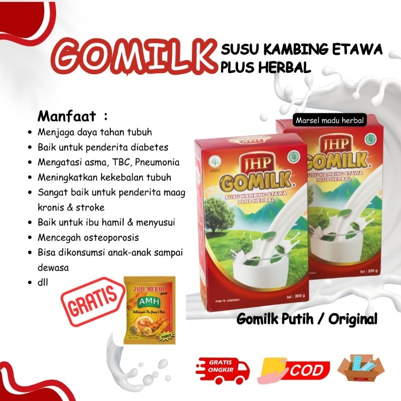 

Susu Kambing Etawa GOMILK 200 gram plus herbal