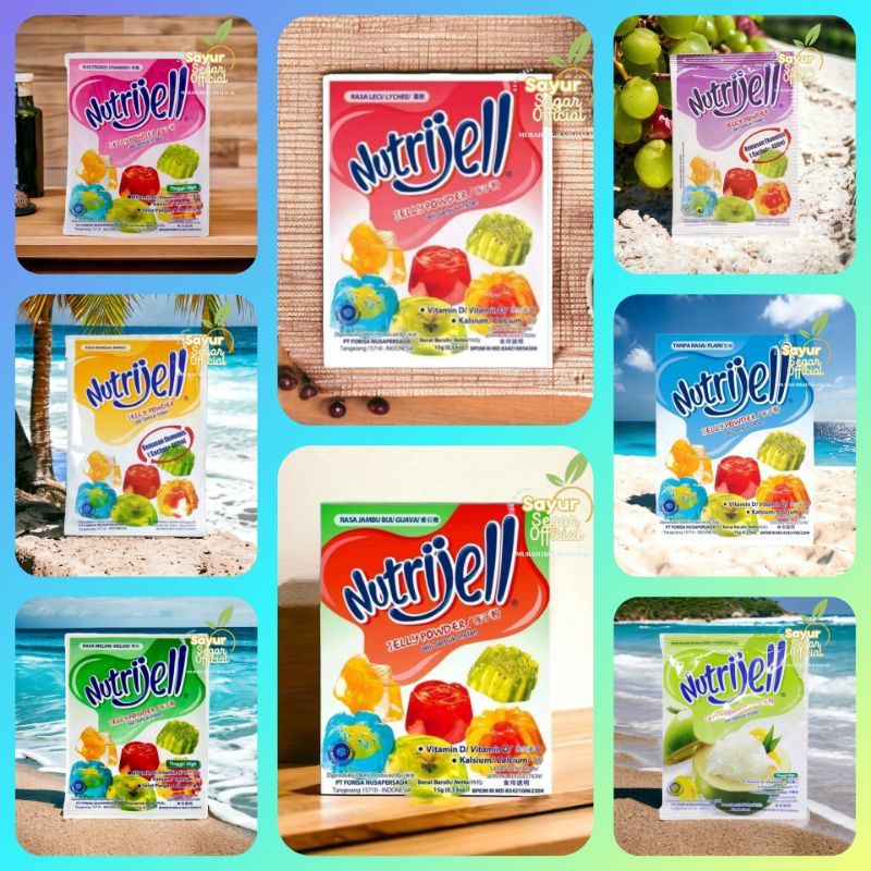 

Nutrijell - Jelly Agar-agar Serbuk Instan Aneka Varian Rasa 15gr