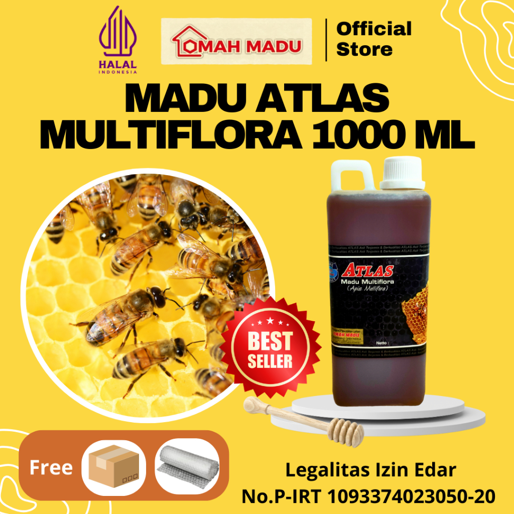 

madu atlas madu asli madu murni madu multiflora 1000 ml madu 1 kg madu murni asli 100%