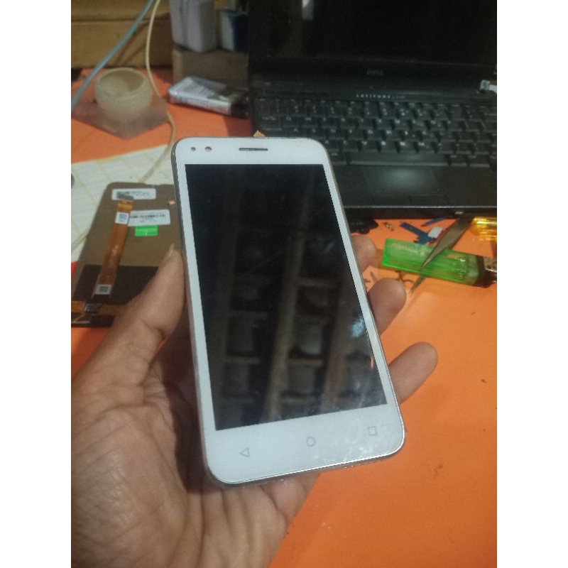 set lcd+frame Advan i5c bekas copotan .