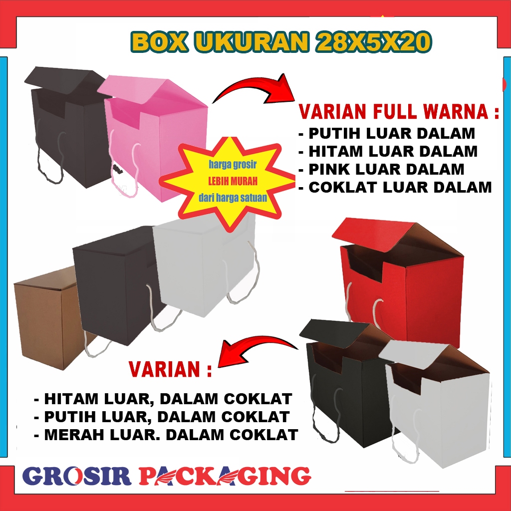 

Box 28x5x20 Cm/ Box Tas/ Kardus Polos/ Box Souvenir/ Box Hampers