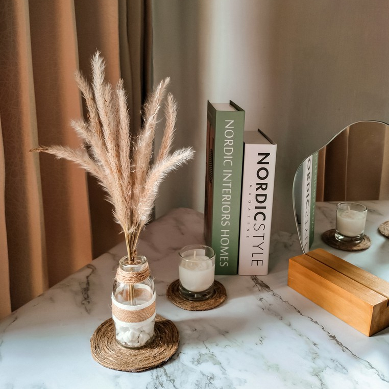 1 set bunga aesthetic vas aesthetic vas bunga kering dried flower mini vas